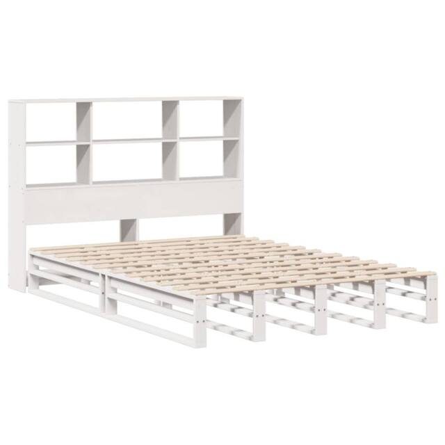 Berkfield Home Decorative Bookcase Bed without Mattress White 160x200 cm Solid Wood - image 1