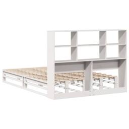 Berkfield Home Decorative Bookcase Bed without Mattress White 160x200 cm Solid Wood - thumbnail 8