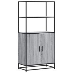 Berkfield Home Highboard Grey Sonoma 68x35x139 cm Engineered Wood & Metal - Size: 68 x 35 x 139 cm - thumbnail 2