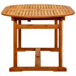 Berkfield Home Garden Dining Table (160-240)x100x75 cm Solid Acacia Wood in Brown - thumbnail 6