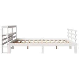 Berkfield Home Bed Frame with Headboard without Mattress White 200x200 cm - thumbnail 7
