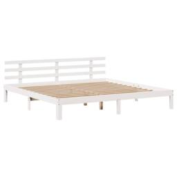 Berkfield Home Bed Frame with Headboard without Mattress White 200x200 cm - thumbnail 4