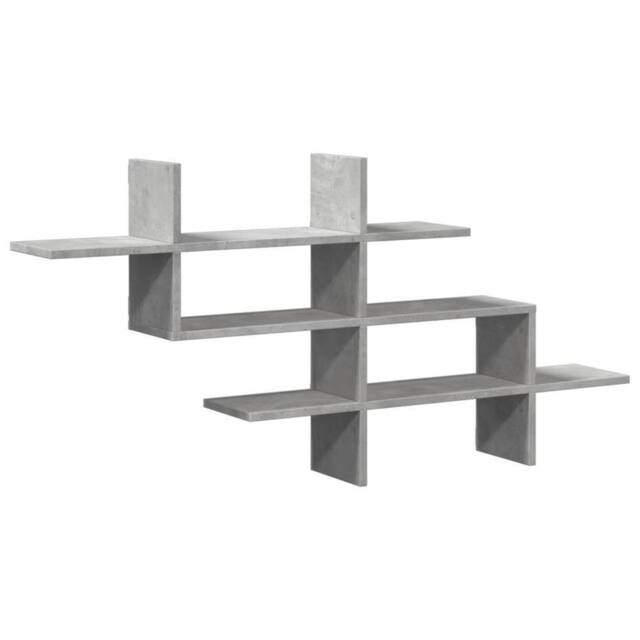Berkfield Home Wall Shelf Concrete Grey 124.5x18x60.5 cm Engineered Wood - image 1