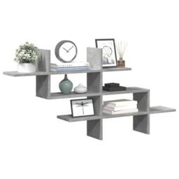 Berkfield Home Wall Shelf Concrete Grey 124.5x18x60.5 cm Engineered Wood - thumbnail 2