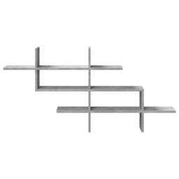 Berkfield Home Wall Shelf Concrete Grey 124.5x18x60.5 cm Engineered Wood - thumbnail 4