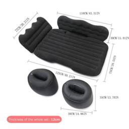 Nordara Inflatable Car Back Seat Air Mattress for Travel & Camping in Black - thumbnail 2