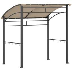 Kelvenix BBQ Gazebo Tent Sun Shade with Canopy in Khaki - Size: 0.6m2