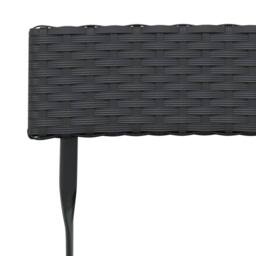 Berkfield Home Beautiful Folding Bistro Chairs 2 pcs Black Poly Rattan & Steel - thumbnail 8