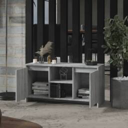 Berkfield Home TV Cabinet Grey Sonoma 102x37.5x52.5 cm Engineered Wood - thumbnail 7