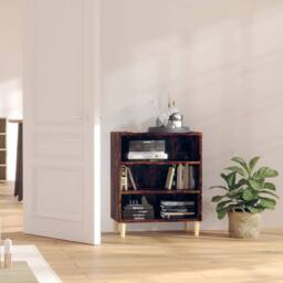 Berkfield Home Sideboard Smoked Oak 57x35x70 cm Engineered Wood in Brown - Size: 57 x 35 x 70 cm - thumbnail 2