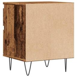 Berkfield Home Bedside Cabinet Old Wood 40x35x50 cm Engineered Wood in Brown - Size: 40 x 35 x 50 cm - thumbnail 7