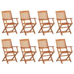 Berkfield Home 9 Piece Garden Dining Set Solid Acacia Wood in Brown - thumbnail 3