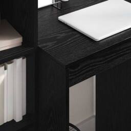 Berkfield Home Elegant Writing Desk Black oak Engineered wood 60 x 50 x 76 cm - thumbnail 4