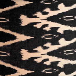 Ruma Black Ikat Patterned Cylinder Lampshade for Table Lamps - Size: 12 inches - thumbnail 3