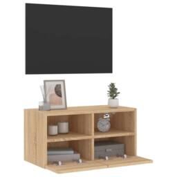 Berkfield Home TV Wall Cabinet Sonoma Oak 60x30x30 cm Engineered Wood in Light Brown - Size: 60 x 30 x 30 cm - thumbnail 6