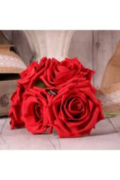 KDMD Bunch of 5 Red Foam Open Tea Rose 2 Pack - thumbnail 2