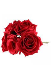 KDMD Bunch of 5 Red Foam Open Tea Rose 2 Pack - thumbnail 6