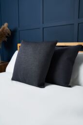 BHS Snow Fleece Cushion in Charcoal - Size: 45 cm x 45 cm - thumbnail 1
