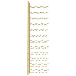 Berkfield Home Wall Mounted Wine Rack for 36 Bottles Gold Iron - thumbnail 5