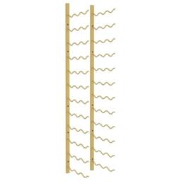 Berkfield Home Wall Mounted Wine Rack for 36 Bottles Gold Iron