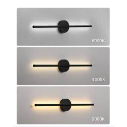 Hinsinc 60CM Long Wall Light Sconce Dimable Exterior LED Light UK in Black - thumbnail 7