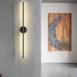 Hinsinc 60CM Long Wall Light Sconce Dimable Exterior LED Light UK in Black - thumbnail 5
