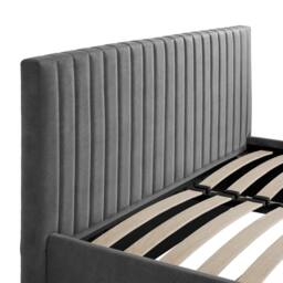 Wyld Haus Dublin Silver 5ft King Ottoman Bed with Ribbed Velvet Headboard - thumbnail 6