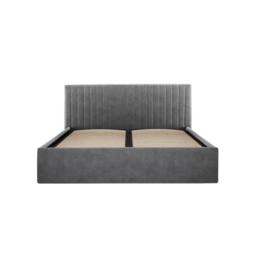 Wyld Haus Dublin Silver 5ft King Ottoman Bed with Ribbed Velvet Headboard - thumbnail 3