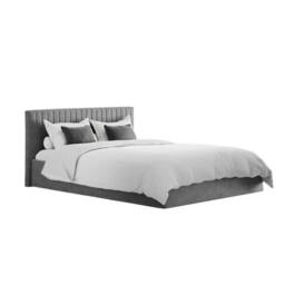 Wyld Haus Dublin Silver 5ft King Ottoman Bed with Ribbed Velvet Headboard - thumbnail 5