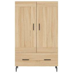 Berkfield Home Highboard Sonoma Oak 69.5x31x115 cm Engineered Wood in Light Brown - thumbnail 5