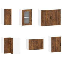Berkfield Home 11 Piece Kitchen Cabinet Set Kalmar Smoked Oak Engineered Wood in Brown - thumbnail 5