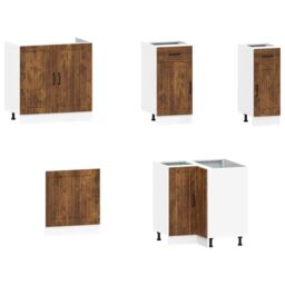 Berkfield Home 11 Piece Kitchen Cabinet Set Kalmar Smoked Oak Engineered Wood in Brown - thumbnail 4