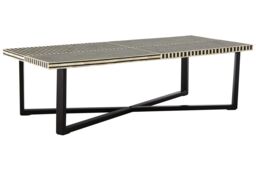Orsina Sleek Coffee Table, Black & White Bone Design Decorative Table For Livingroom, Sturdy Modern Coffee Table - thumbnail 2