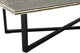 Orsina Sleek Coffee Table, Black & White Bone Design Decorative Table For Livingroom, Sturdy Modern Coffee Table - thumbnail 3