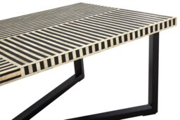Orsina Sleek Coffee Table, Black & White Bone Design Decorative Table For Livingroom, Sturdy Modern Coffee Table - thumbnail 4