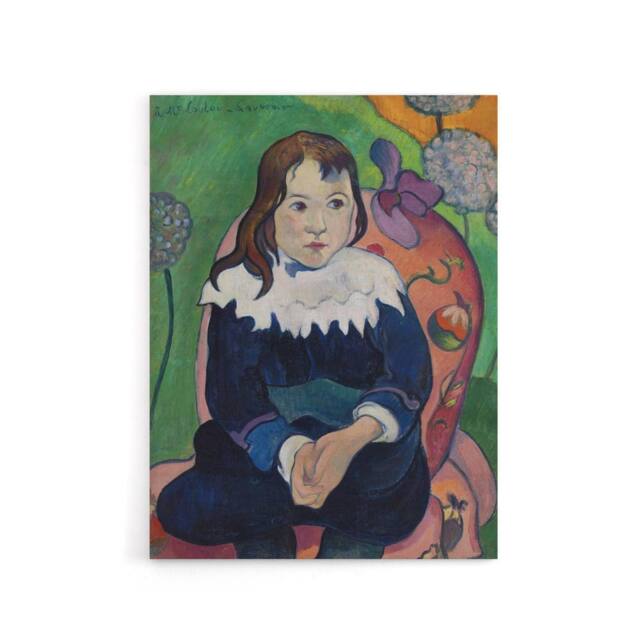 "Artery8 Mr Loulou Colourful Portrait Paul Gauguin Canvas Wall Art Print - Size: W12"" x H16""" - image 1