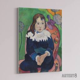 "Artery8 Mr Loulou Colourful Portrait Paul Gauguin Canvas Wall Art Print - Size: W12"" x H16""" - thumbnail 2
