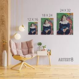 "Artery8 Mr Loulou Colourful Portrait Paul Gauguin Canvas Wall Art Print - Size: W12"" x H16""" - thumbnail 4