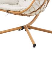 Living and Home Egg-Shaped Hanging Chair with Soft Cushion & Headrest in Yellow - thumbnail 6