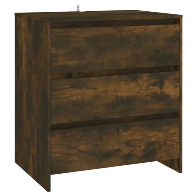 Berkfield Home Sideboard Smoked Oak 70x41x75 cm Engineered Wood in Brown - Size: 70 x 41 x 75 cm - image 1