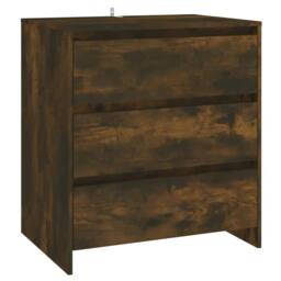 Berkfield Home Sideboard Smoked Oak 70x41x75 cm Engineered Wood in Brown - Size: 70 x 41 x 75 cm - thumbnail 1