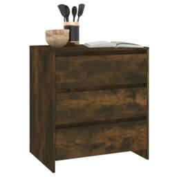 Berkfield Home Sideboard Smoked Oak 70x41x75 cm Engineered Wood in Brown - Size: 70 x 41 x 75 cm - thumbnail 6