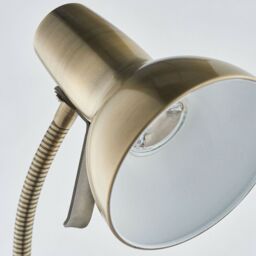 Loops Standing Floor & Table Lamp Set Antique Brass Adjustable Neck Living Room Light in Metallics - thumbnail 4