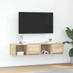 Berkfield Home TV Cabinets 2 pcs Sonoma Oak 60x31x25.5 cm Engineered Wood in Brown - thumbnail 1