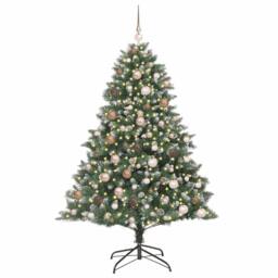 Berkfield Home Artificial Christmas Tree with Stand Green 126 x 126 x 180 cm - thumbnail 3