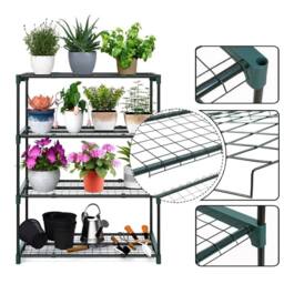 Havendro 4-Tier Garden Plant Flower Storage Rack in Dark Green - thumbnail 1