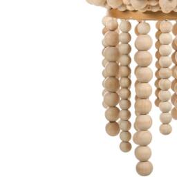 Wyld and Coco Rubberwood Bead Chandelier Boho Pendant Light Brown - thumbnail 7