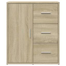 Berkfield Home Sideboards 2 pcs Sonoma Oak 60x31x70 cm Engineered Wood in Light Tan - Size: 60 x 31 x 70 cm - thumbnail 5