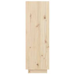 Berkfield Home Shoe Cabinet 60x34x105 cm Solid Wood Pine in Brown - Size: 60 x 34 x 105 cm - thumbnail 6