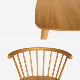 sweeek Pair of chairs in walnut wood & plywood in Beige - thumbnail 9